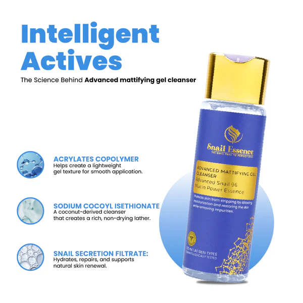 Advanced Snail 96 Mucin Mattifying Gel Cleanser (100 ml)